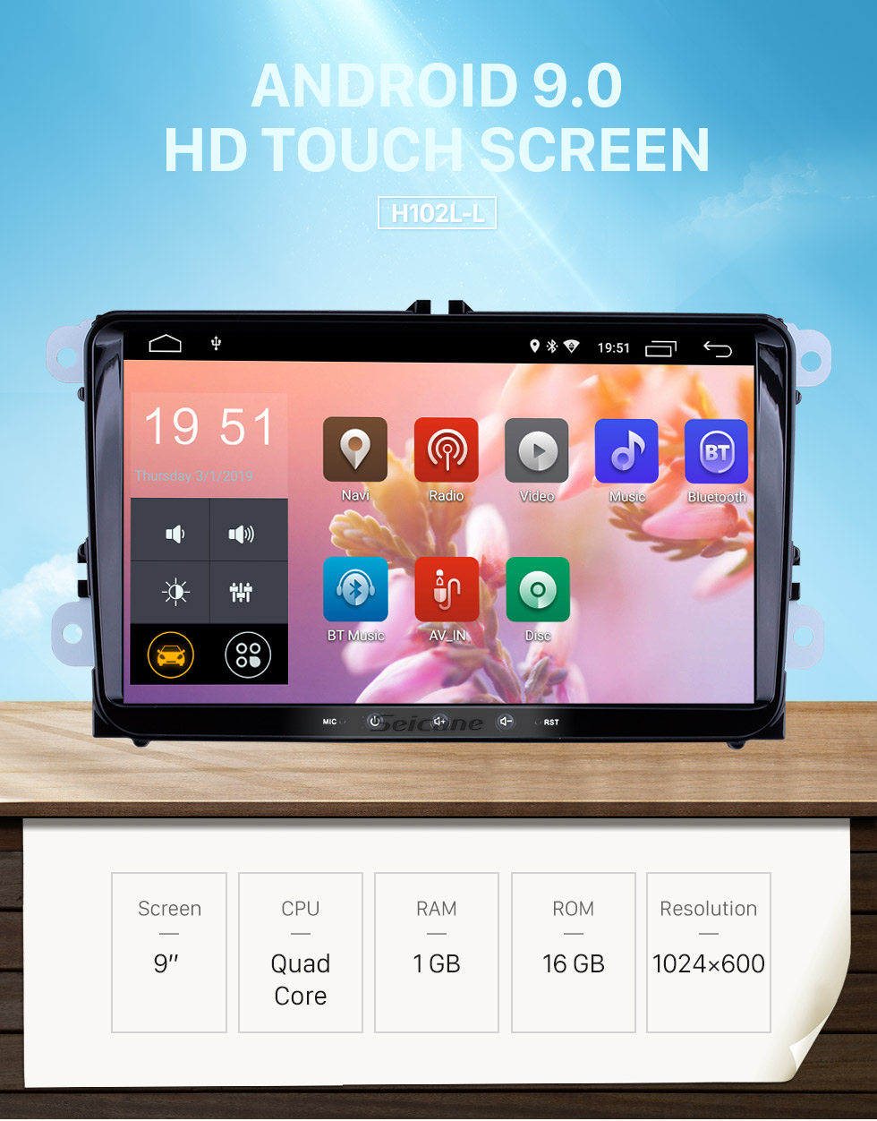 Seicane 6.2 polegadas Android 9.0 para Universal Radio GPS Sistema de Navegação com HD Touchscreen Bluetooth suporte Carplay Mirror Link Seicane 6.2 polegadas Android 9.0 para Universal Radio GPS Sistema de Navegação com HD Touchscreen Bluetooth suporte Carplay Mirror Link