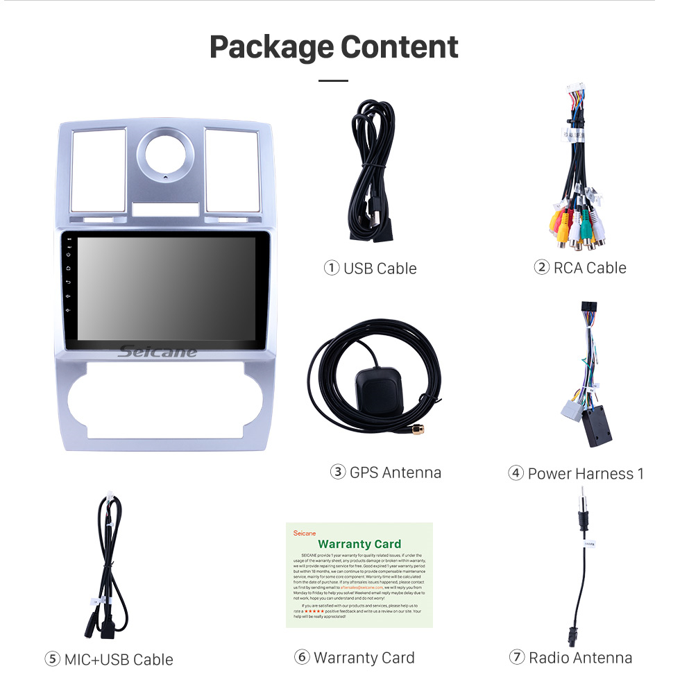 Seicane 2004 2005 2006 2007 2008 Chrysler Aspen 300C 9 inch Android 9.0 GPS Navigation System Auto Radio 1080P HD Touch Screen Bluetooth support OBDII DVR Backup Rearview Camera TV 3G WIFI Seicane 2004 2005 2006 2007 2008 Chrysler Aspen 300C 9 inch Android 9.0 GPS Navigation System Auto Radio 1080P HD Touch Screen Bluetooth support OBDII DVR Backup Rearview Camera TV 3G WIFI
