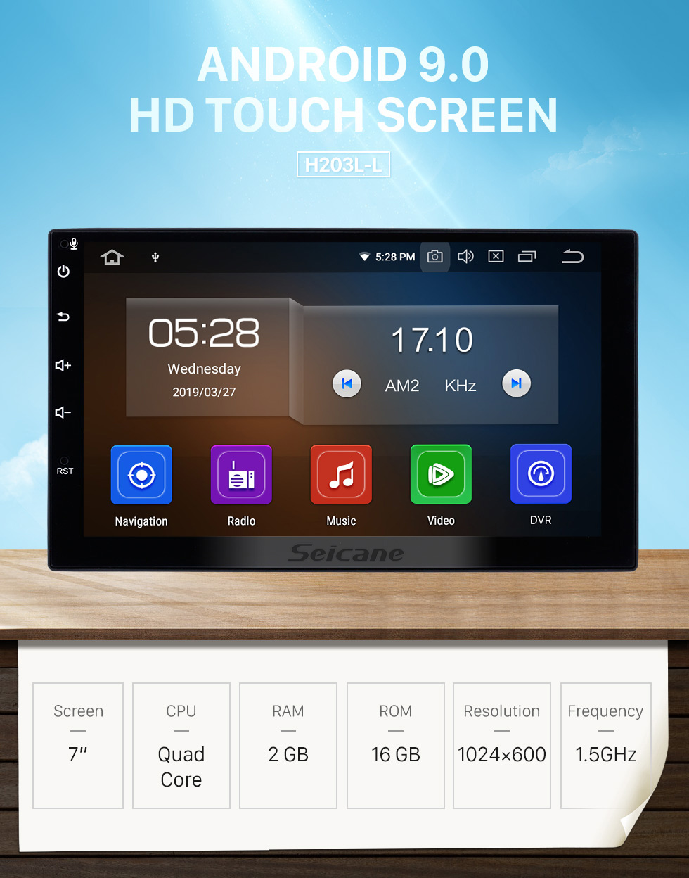 Seicane 7 polegadas Deckless HD Touch Panel 2 Din Universal Radio Android 9.0 sistema de navegação GPS com Bluetooth Phone WIFI Multimedia Jogador 1080P Video USB Controle do volante Seicane 7 polegadas Deckless HD Touch Panel 2 Din Universal Radio Android 9.0 sistema de navegação GPS com Bluetooth Phone WIFI Multimedia Jogador 1080P Video USB Controle do volante