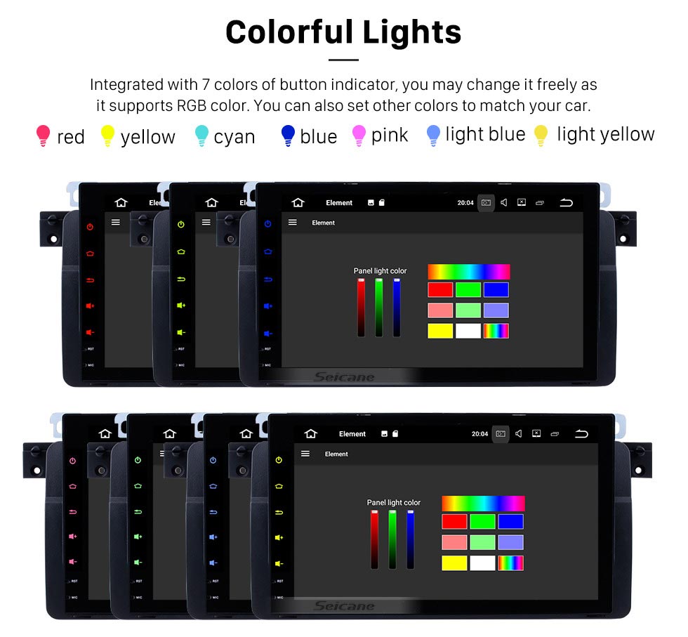 Seicane 9 inch HD 1024*600 touchscreen for 1998-2006 BMW 3 Series M3 E46 316i 318i 320i 323i 325i Android 9.0 Radio GPS Navigation System with WiFi Bluetooth Mirror Link Seicane 9 inch HD 1024*600 touchscreen for 1998-2006 BMW 3 Series M3 E46 316i 318i 320i 323i 325i Android 9.0 Radio GPS Navigation System with WiFi Bluetooth Mirror Link