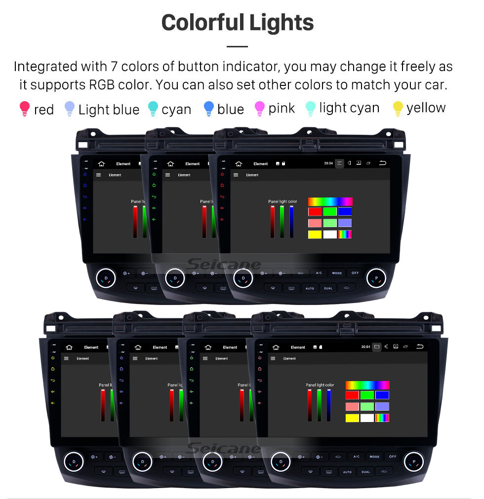 Seicane 10,1 pouces HD 1024 * 600 Écran tactile 2003 2004 2005 2006 2007 Honda Accord 7 Android 9.0 Radio Navigation GPS Bluetooth USB WIFI 1080P Assistance OBD2 DVR Rearview Seicane 10,1 pouces HD 1024 * 600 Écran tactile 2003 2004 2005 2006 2007 Honda Accord 7 Android 9.0 Radio Navigation GPS Bluetooth USB WIFI 1080P Assistance OBD2 DVR Rearview