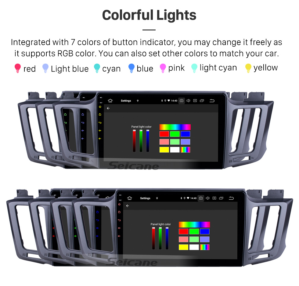 Seicane 10,1 pouces Android 9.0 Radio de navigation GPS pour 2013-2016 Toyota RAV4 LHD avec écran tactile HD Carplay Bluetooth WIFI USB support AUX Mirror Link OBD2 Seicane 10,1 pouces Android 9.0 Radio de navigation GPS pour 2013-2016 Toyota RAV4 LHD avec écran tactile HD Carplay Bluetooth WIFI USB support AUX Mirror Link OBD2