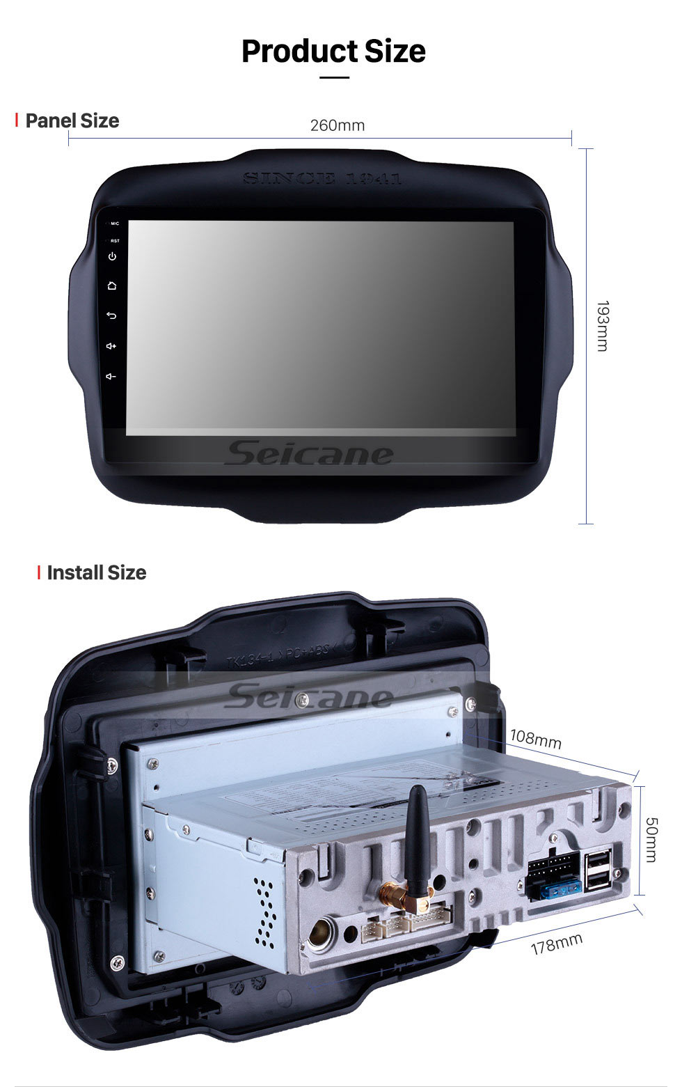 Seicane 9 inch Android 9.0 2016 Jeep Renegade HD Touch Screen Radio GPS Navigation System Support WIFI 3G Bluetooth Music USB OBD2 AUX Backup Camera DVR Steering Wheel Control Seicane 9 inch Android 9.0 2016 Jeep Renegade HD Touch Screen Radio GPS Navigation System Support WIFI 3G Bluetooth Music USB OBD2 AUX Backup Camera DVR Steering Wheel Control
