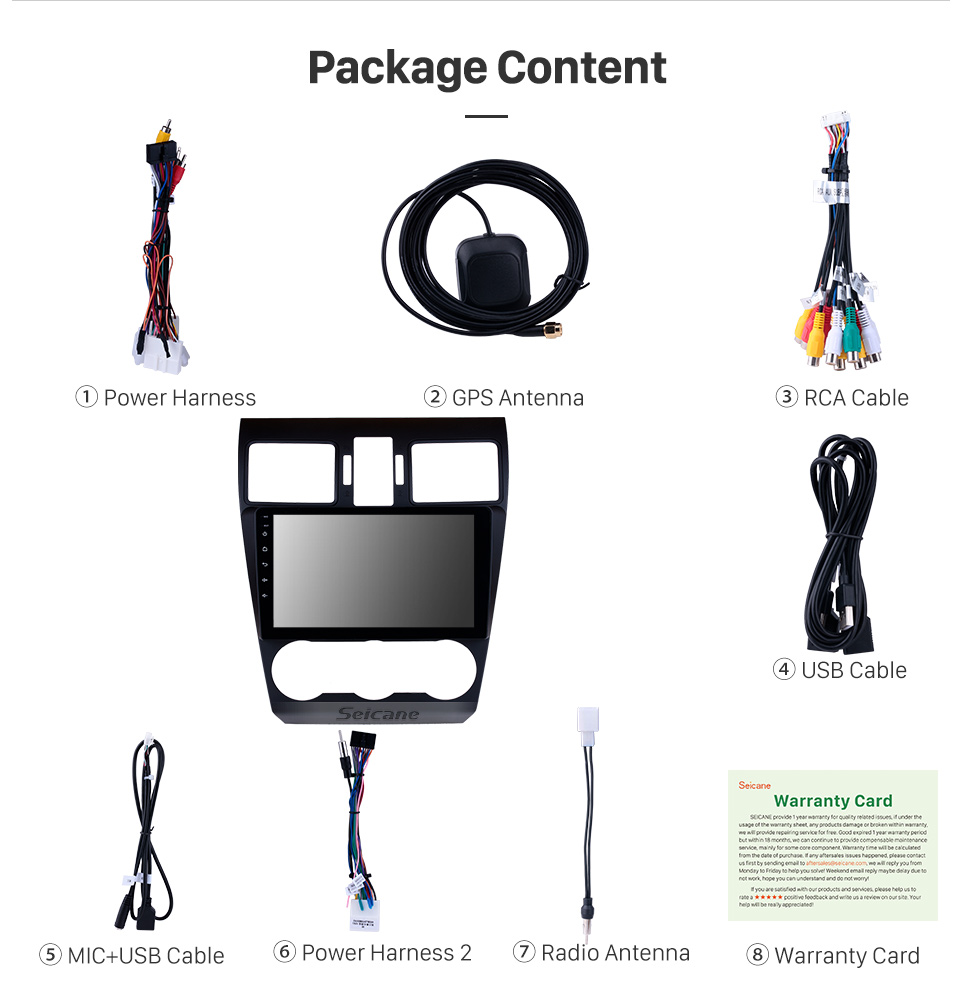 Seicane 9 Inch Android 9.0 2014 2015 2016 Subaru Forester Bluetooth Radio GPS Navigation System with Mirror link TPMS OBD DVR Rearview camera TV 4G WIFI Seicane 9 Inch Android 9.0 2014 2015 2016 Subaru Forester Bluetooth Radio GPS Navigation System with Mirror link TPMS OBD DVR Rearview camera TV 4G WIFI