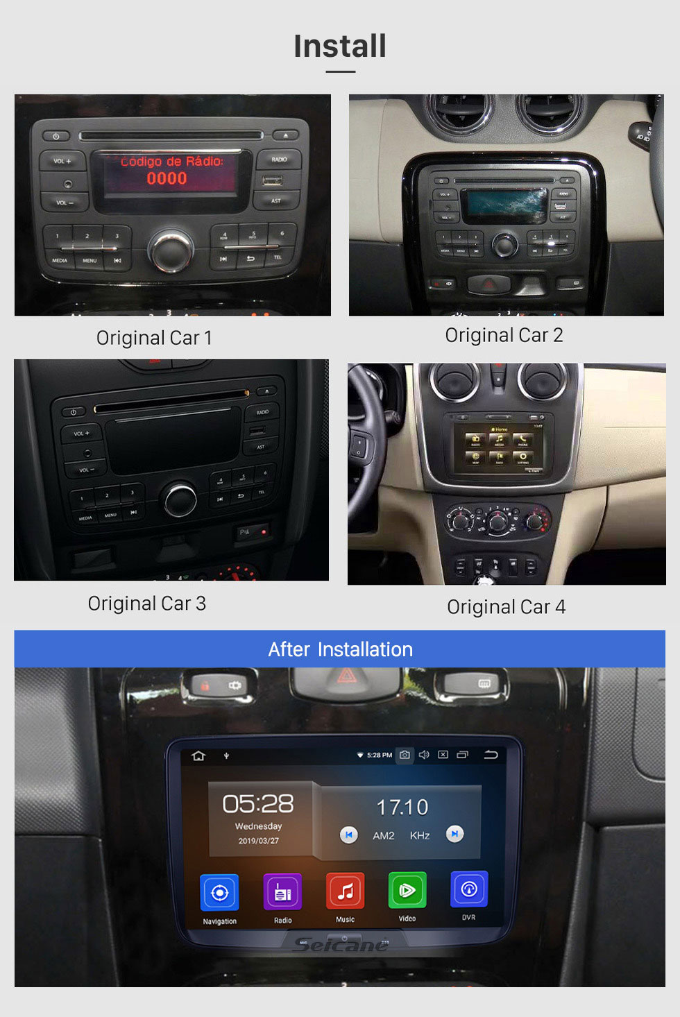 Seicane 8 pouces Android 9.0 Ecran tactile radio Bluetooth système de navigation GPS pour 2014 2015 2016 RENAULT Deckless Duster Soutien TPMS DVR OBD II USB SD 3G WiFi Caméra arrière Contrôle Volant HD 1080P Vidéo AUX maintenant & Big Save! Seicane 8 pouces Android 9.0 Ecran tactile radio Bluetooth système de navigation GPS pour 2014 2015 2016 RENAULT Deckless Duster Soutien TPMS DVR OBD II USB SD 3G WiFi Caméra arrière Contrôle Volant HD 1080P Vidéo AUX maintenant & Big Save!