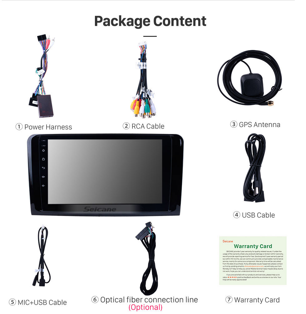 Seicane Android 9.0 2005-2012 Mercedes Benz GL Class X164 GL300 GL350 GL420 GL450 GL500 GL550 ML Class W164 Autoradio Navigation Car Audio System 1024*600 Multi-touch Capacitive Screen Radio RDS Blutooth Music DVD 4G WiFi Mirror Link OBD2 Seicane Android 9.0 2005-2012 Mercedes Benz GL Class X164 GL300 GL350 GL420 GL450 GL500 GL550 ML Class W164 Autoradio Navigation Car Audio System 1024*600 Multi-touch Capacitive Screen Radio RDS Blutooth Music DVD 4G WiFi Mirror Link OBD2