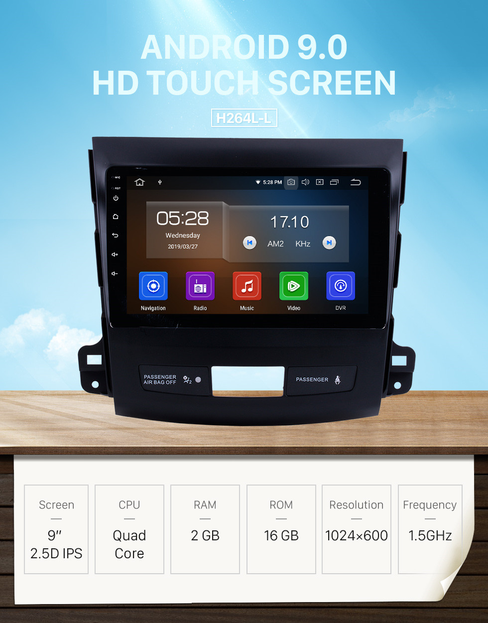 Seicane 9 pulgadas Android 9.0 Radio pantalla táctil Bluetooth Sistema de navegación GPS para 2006-2014 Mitsubishi OUTLANDER Soporte TPMS DVR OBD II USB SD 3G WiFi Cámara trasera Control del volante HD 1080P Video AUX Seicane 9 pulgadas Android 9.0 Radio pantalla táctil Bluetooth Sistema de navegación GPS para 2006-2014 Mitsubishi OUTLANDER Soporte TPMS DVR OBD II USB SD 3G WiFi Cámara trasera Control del volante HD 1080P Video AUX