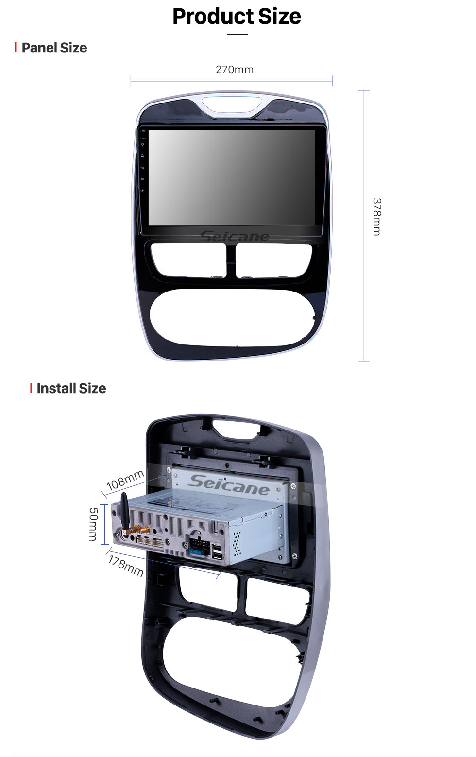 Seicane Système de navigation GPS à écran tactile HD de 10,1 pouces Stéréo 2012- 2016 Renault Clio numérique / analogique MT Android 9.0 Assistance Stéréo Bluetooth 3G / 4G WIFI OBDII Vidéo Contrôle du volant DVR Seicane Système de navigation GPS à écran tactile HD de 10,1 pouces Stéréo 2012- 2016 Renault Clio numérique / analogique MT Android 9.0 Assistance Stéréo Bluetooth 3G / 4G WIFI OBDII Vidéo Contrôle du volant DVR