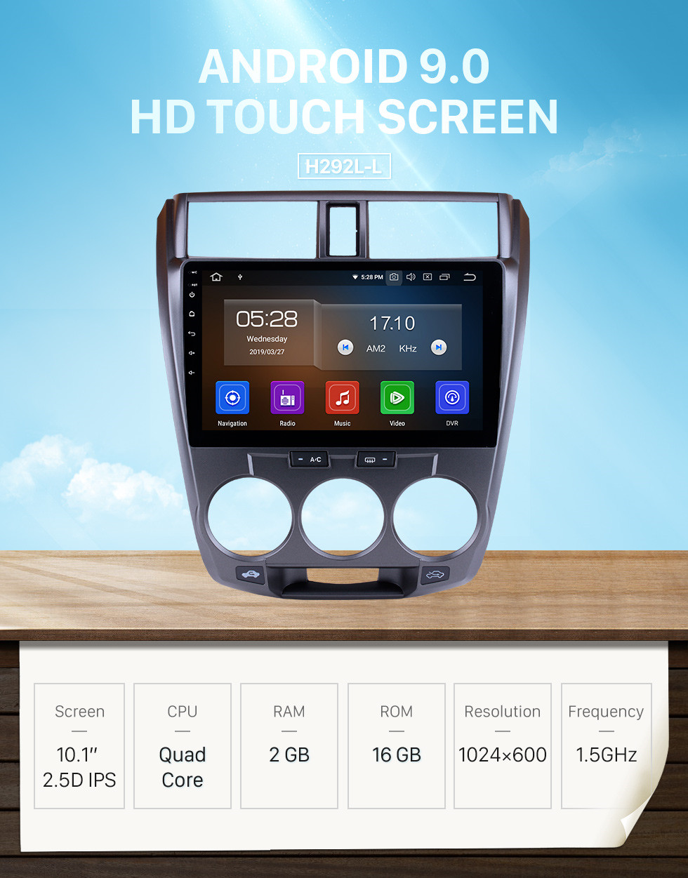 Seicane 10,1 pouces 2008-2013 Honda CITY Android 9.0 Radio Navigation GPS Autoradio avec 1024 * 600 Écran tactile 4G WIFI Bluetooth OBD2 TPMS Caméra de recul Contrôle au volant TV numérique DVR Seicane 10,1 pouces 2008-2013 Honda CITY Android 9.0 Radio Navigation GPS Autoradio avec 1024 * 600 Écran tactile 4G WIFI Bluetooth OBD2 TPMS Caméra de recul Contrôle au volant TV numérique DVR