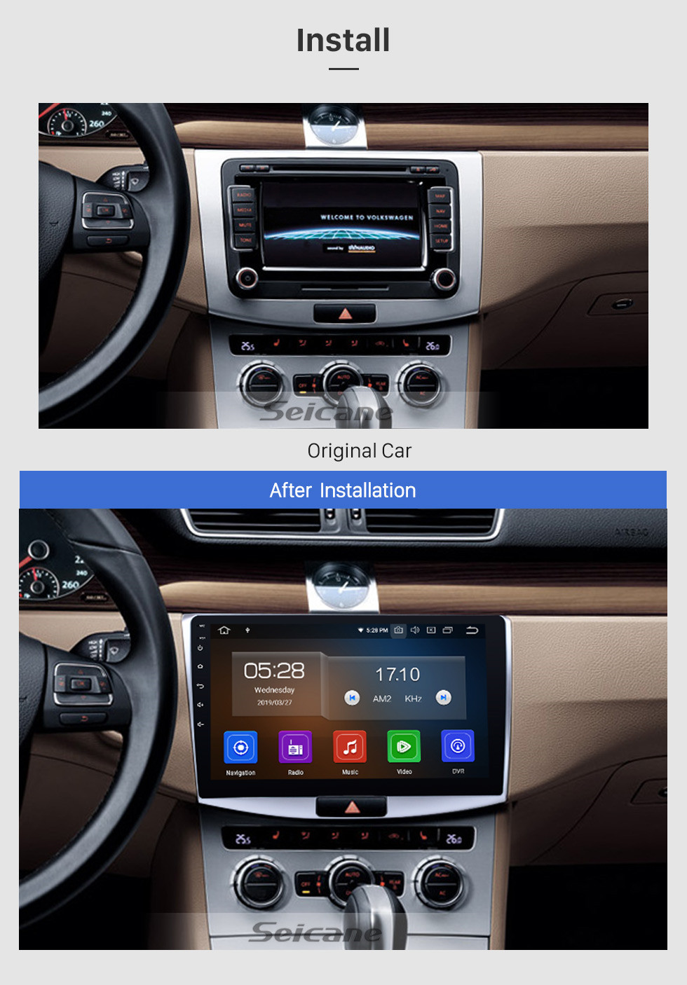 Seicane 10,1-дюймовый Android 9.0 2012 2013 2014 VW Volkswagen Magotan Radio Upgrade 1024 * 600 Мультисенсорный экран GPS-навигатор Стерео CD-плеер SWC WiFi OBD2 Зеркальная связь Bluetooth Музыка Seicane 10,1-дюймовый Android 9.0 2012 2013 2014 VW Volkswagen Magotan Radio Upgrade 1024 * 600 Мультисенсорный экран GPS-навигатор Стерео CD-плеер SWC WiFi OBD2 Зеркальная связь Bluetooth Музыка