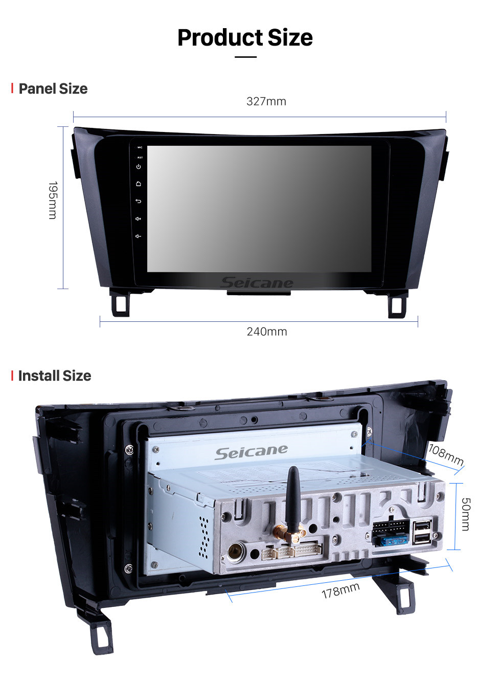 Seicane 9 inch 2012-2017 NEW Nissan X-TRAIL Qashqai Android 9.0 HD touchscreen Radio GPS navigation system Support Steering Wheel 3G/4G WiFi Control Bluetooth OBD2 Seicane 9 inch 2012-2017 NEW Nissan X-TRAIL Qashqai Android 9.0 HD touchscreen Radio GPS navigation system Support Steering Wheel 3G/4G WiFi Control Bluetooth OBD2