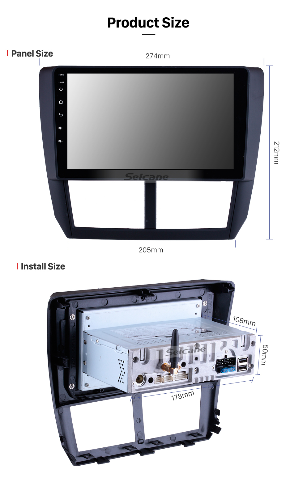 Seicane 9 pulgadas OEM Android 9.0 HD Pantalla táctil Reproductor multimedia GPS Radio Sistema de navegación GPS para 2008 2009 2010 2011 2012 Subaru Forester con soporte USB 3G / 4G WIFI Cámara de vista trasera DVR OBD II Seicane 9 pulgadas OEM Android 9.0 HD Pantalla táctil Reproductor multimedia GPS Radio Sistema de navegación GPS para 2008 2009 2010 2011 2012 Subaru Forester con soporte USB 3G / 4G WIFI Cámara de vista trasera DVR OBD II