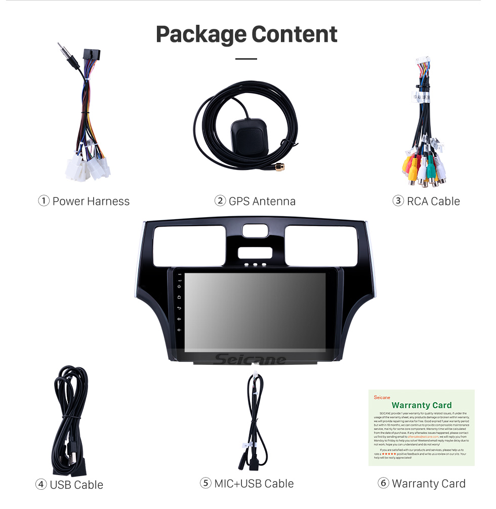 Seicane 9 inch HD Touchscreen Radio for 2001 2002 2003 2004 2005 Lexus ES300 Android 9.0 GPS Navigation Multimedia Bluetooth Phone SWC WIFI USB Carplay Rearview DVR 1080P Video Seicane 9 inch HD Touchscreen Radio for 2001 2002 2003 2004 2005 Lexus ES300 Android 9.0 GPS Navigation Multimedia Bluetooth Phone SWC WIFI USB Carplay Rearview DVR 1080P Video