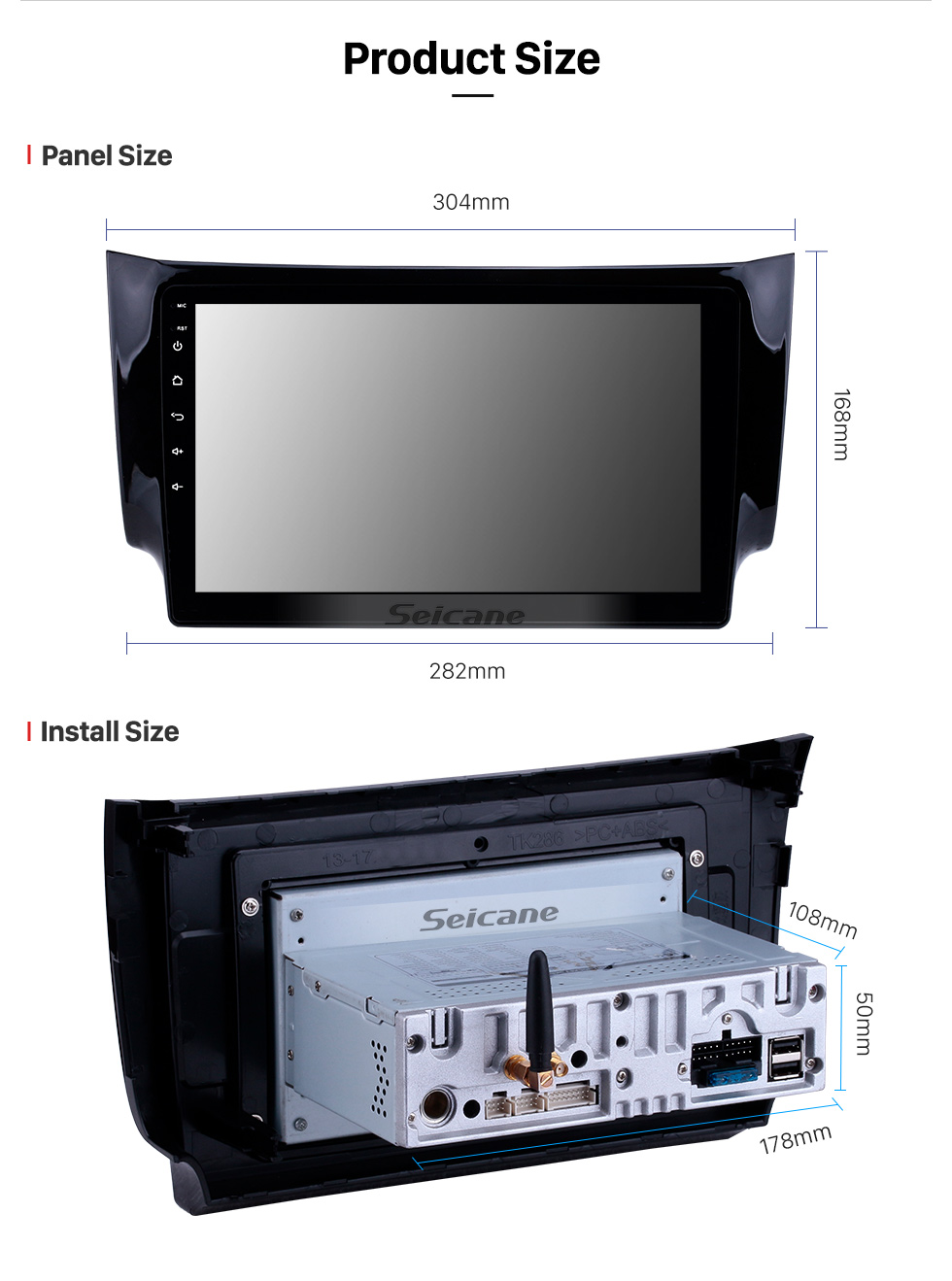 Seicane 10,1 Zoll 2012 2013 2014 2015 2016 NISSAN SYLPHY HD Touchscreen GPS-Navigationssystem Haupteinheit Android 9.0 FM / AM / RDS-Radio Unterstützung TPM OBD II DVR USB Bluetooth Seicane 10,1 Zoll 2012 2013 2014 2015 2016 NISSAN SYLPHY HD Touchscreen GPS-Navigationssystem Haupteinheit Android 9.0 FM / AM / RDS-Radio Unterstützung TPM OBD II DVR USB Bluetooth
