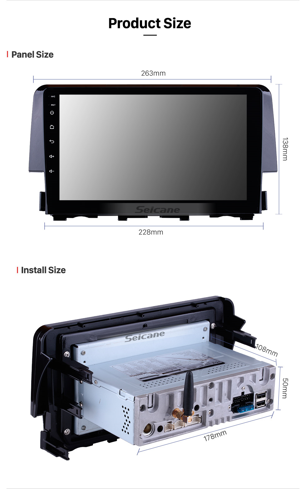 Seicane 9 inch Android 9.0 2016 HONDA CIVIC HD Touchscreen Radio GPS Navigation Bluetooth WIFI USB Mirror Link Aux Rearview Camera OBDII TPMS 1080P video Seicane 9 inch Android 9.0 2016 HONDA CIVIC HD Touchscreen Radio GPS Navigation Bluetooth WIFI USB Mirror Link Aux Rearview Camera OBDII TPMS 1080P video