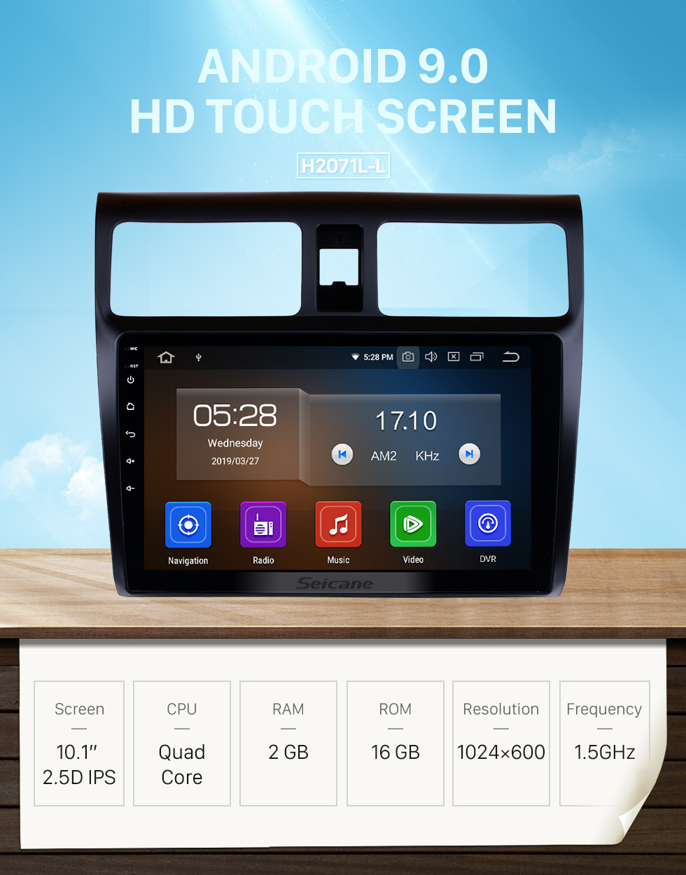 Seicane 10,1 дюймовый Android 9.0 2005-2010 Suzuki Swift HD Сенсорный экран Радио GPS-навигация Bluetooth WIFI USB-зеркало Link Aux Камера заднего вида OBDII TPMS 1080P видео Seicane 10,1 дюймовый Android 9.0 2005-2010 Suzuki Swift HD Сенсорный экран Радио GPS-навигация Bluetooth WIFI USB-зеркало Link Aux Камера заднего вида OBDII TPMS 1080P видео