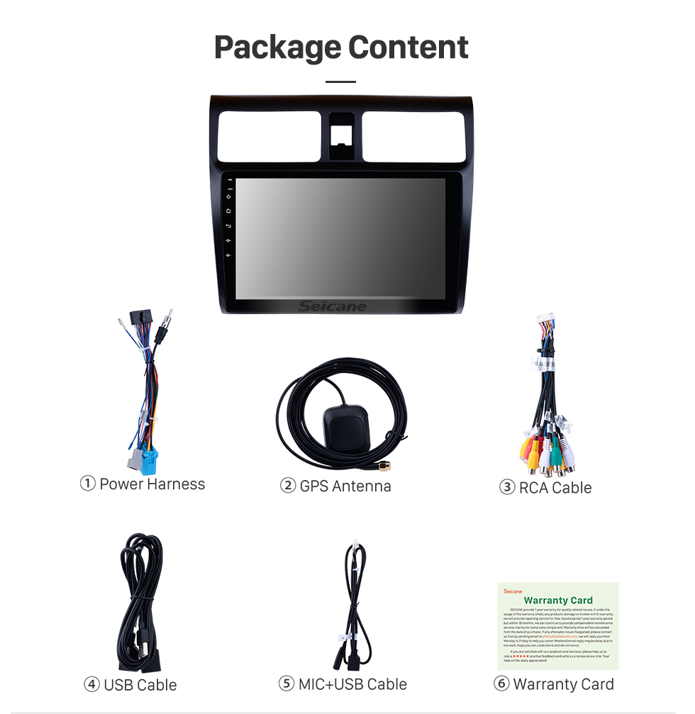 Seicane 10,1 дюймовый Android 9.0 2005-2010 Suzuki Swift HD Сенсорный экран Радио GPS-навигация Bluetooth WIFI USB-зеркало Link Aux Камера заднего вида OBDII TPMS 1080P видео Seicane 10,1 дюймовый Android 9.0 2005-2010 Suzuki Swift HD Сенсорный экран Радио GPS-навигация Bluetooth WIFI USB-зеркало Link Aux Камера заднего вида OBDII TPMS 1080P видео