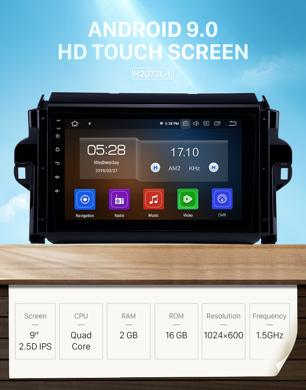 Seicane 9 pouces OEM Android 9.0 HD écran tactile système principal système de navigation GPS pour TOYOTA FORTUNER / COVERT 2015-2018 avec support USB 3G / 4G WIFI caméra de recul DVR OBD II Seicane 9 pouces OEM Android 9.0 HD écran tactile système principal système de navigation GPS pour TOYOTA FORTUNER / COVERT 2015-2018 avec support USB 3G / 4G WIFI caméra de recul DVR OBD II