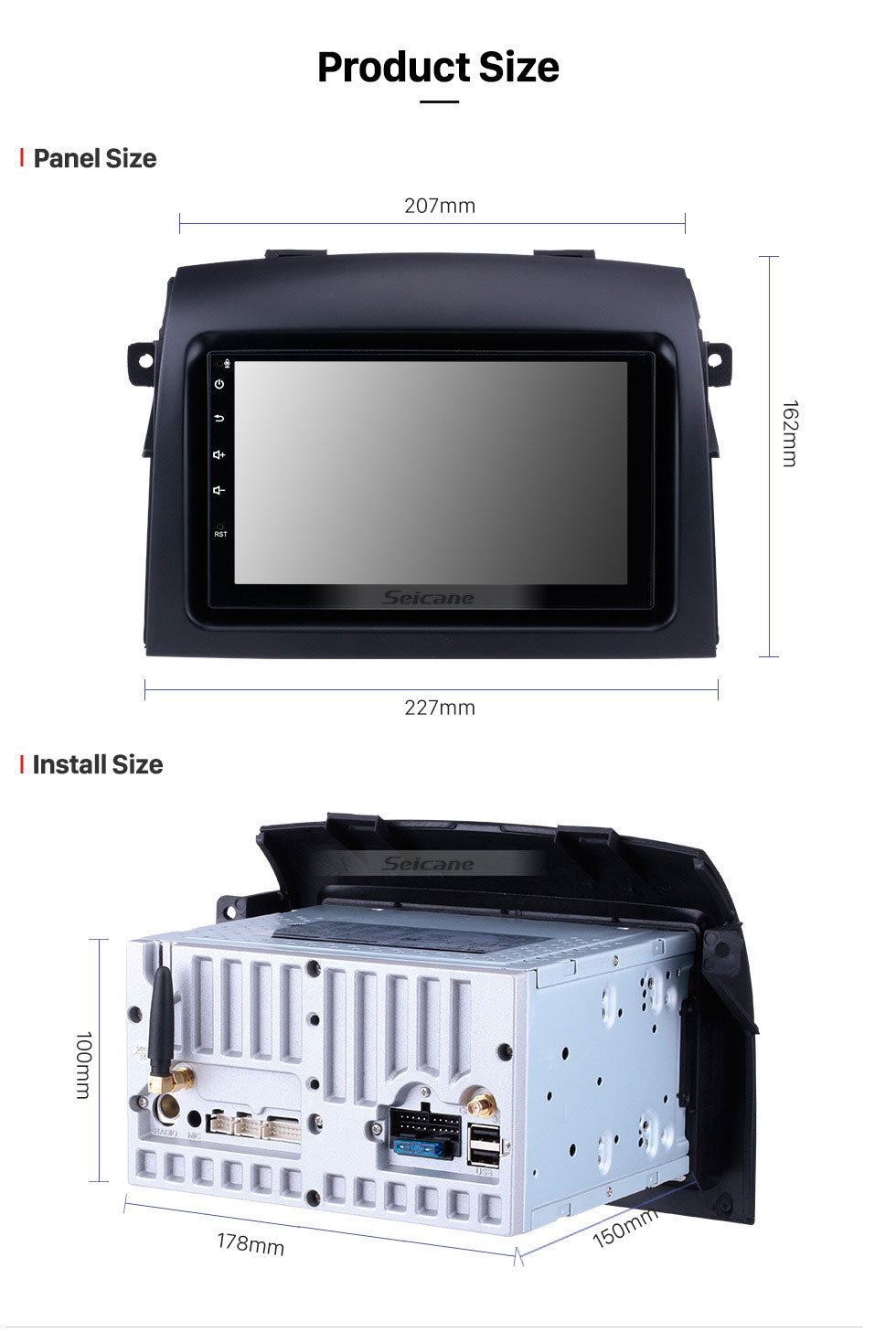 Seicane Android 9.0 2004-2010 Toyota Sienna Radio GPS Navigationssystem Mit HD Touchscreen Bluetooth 3G Wlan Rückfahrkamera Lenkradsteuerung