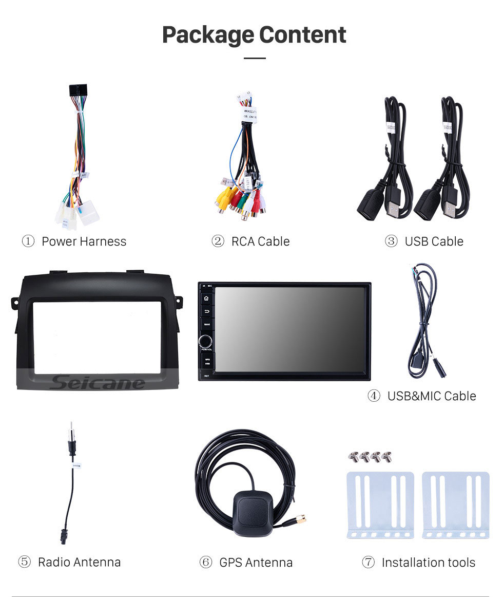 Seicane 2004 2005 2006-2010 Toyota Sienna Android 9.0 Radio GPS Navigation 7 inch HD Touch Screen Head unit With Bluetooth WIFI music SWC USB support SD Carplay DVD 1080P Video Seicane 2004 2005 2006-2010 Toyota Sienna Android 9.0 Radio GPS Navigation 7 inch HD Touch Screen Head unit With Bluetooth WIFI music SWC USB support SD Carplay DVD 1080P Video