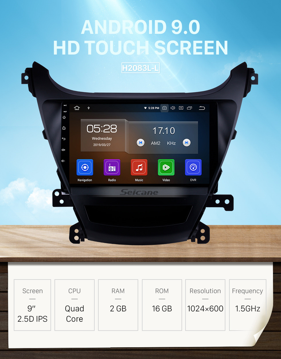 Seicane OEM 9 inch Android 9.0 2014-2015 Hyundai Elantra Radio Upgrade with DVD GPS Stereo Bluetooth Mirror Link OBD2 AUX 3G WiFi DVR Seicane OEM 9 inch Android 9.0 2014-2015 Hyundai Elantra Radio Upgrade with DVD GPS Stereo Bluetooth Mirror Link OBD2 AUX 3G WiFi DVR