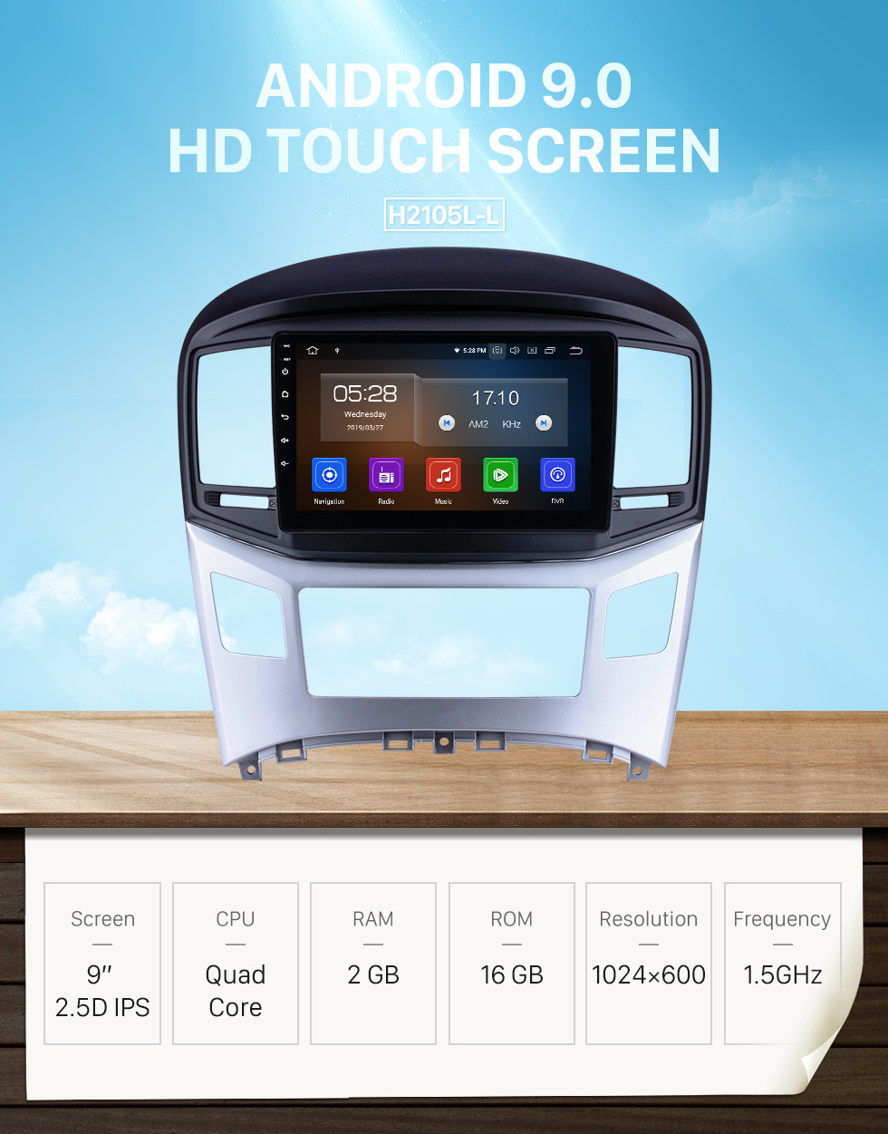 Seicane OEM 9 pouces Android 9.0 Radio pour 2016 2017 2018 Hyundai Starex H1 Wagon Bluetooth Unité de navigation GPS Unité principale HD Écran tactile 1080p vidéo Volant Lecteur DVD Carplay 3G WIFI Seicane OEM 9 pouces Android 9.0 Radio pour 2016 2017 2018 Hyundai Starex H1 Wagon Bluetooth Unité de navigation GPS Unité principale HD Écran tactile 1080p vidéo Volant Lecteur DVD Carplay 3G WIFI