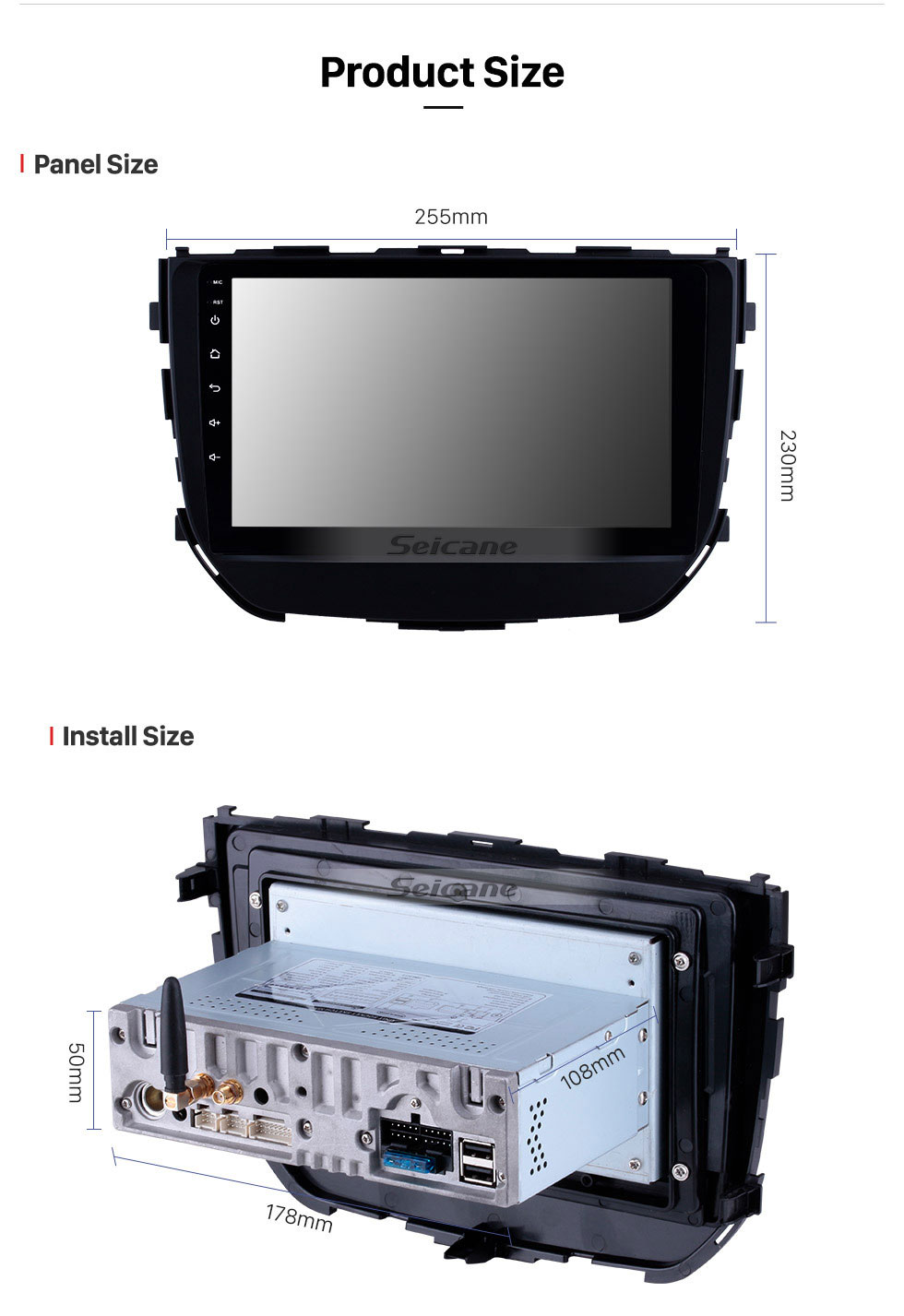 Seicane OEM Android 9.0 9 inch Car Stereo for 2016 2017 2018 Suzuki BREZZA with Bluetooth GPS Navigation system HD Touchscreen Wifi FM MP5 music USB support DVD Player SWC OBD2 Carplay Seicane OEM Android 9.0 9 inch Car Stereo for 2016 2017 2018 Suzuki BREZZA with Bluetooth GPS Navigation system HD Touchscreen Wifi FM MP5 music USB support DVD Player SWC OBD2 Carplay