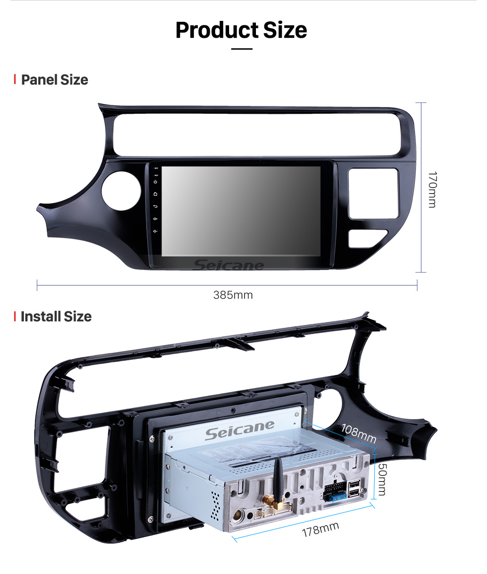 Seicane 2012-2015 Kia Rio LHD Android 9.0 9 Zoll GPS Navigationsradio Bluetooth HD Touchscreen USB Carplay Musikunterstützung TPMS DAB + 1080P Video Mirror Link Seicane 2012-2015 Kia Rio LHD Android 9.0 9 Zoll GPS Navigationsradio Bluetooth HD Touchscreen USB Carplay Musikunterstützung TPMS DAB + 1080P Video Mirror Link