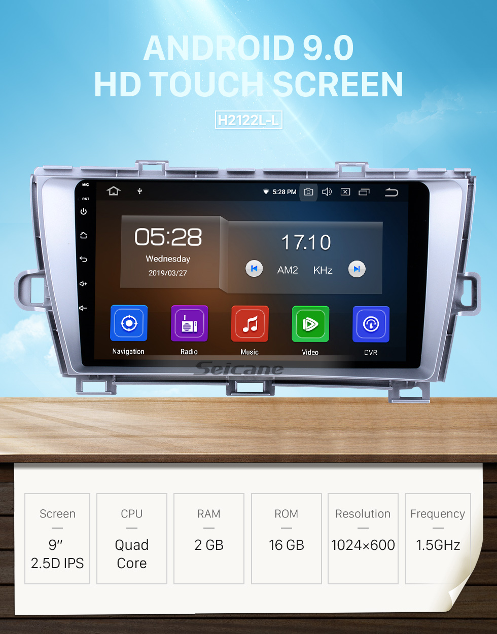 Seicane 9 inch Android 9.0 HD 1024*600 Touch Screen Radio GPS Car A/V System for 2009-2013 Toyota Prius Left hand driver Bluetooth Music 4G WiFi Mirror Link OBD2 Rearview Camera DVD player Steering Wheel Control AUX DVR USB Seicane 9 inch Android 9.0 HD 1024*600 Touch Screen Radio GPS Car A/V System for 2009-2013 Toyota Prius Left hand driver Bluetooth Music 4G WiFi Mirror Link OBD2 Rearview Camera DVD player Steering Wheel Control AUX DVR USB