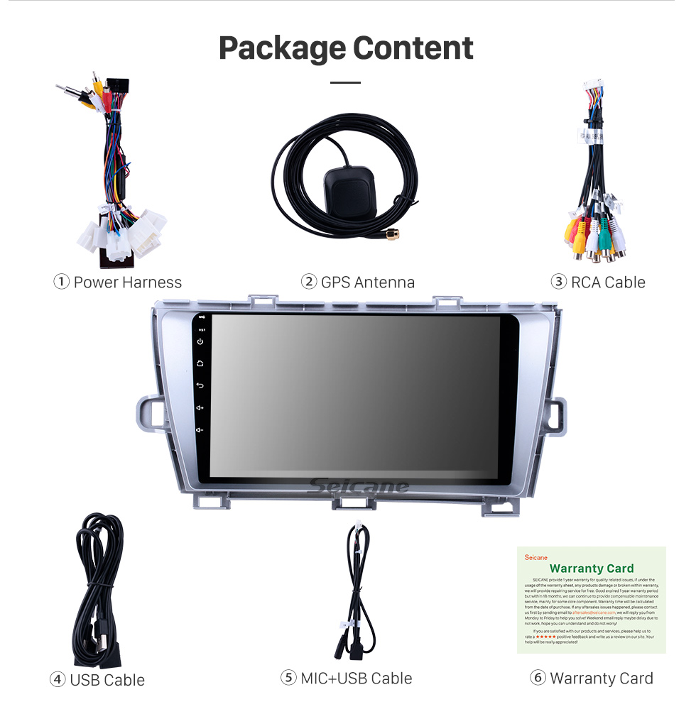 Seicane 9 inch Android 9.0 HD 1024*600 Touch Screen Radio GPS Car A/V System for 2009-2013 Toyota Prius Left hand driver Bluetooth Music 4G WiFi Mirror Link OBD2 Rearview Camera DVD player Steering Wheel Control AUX DVR USB Seicane 9 inch Android 9.0 HD 1024*600 Touch Screen Radio GPS Car A/V System for 2009-2013 Toyota Prius Left hand driver Bluetooth Music 4G WiFi Mirror Link OBD2 Rearview Camera DVD player Steering Wheel Control AUX DVR USB