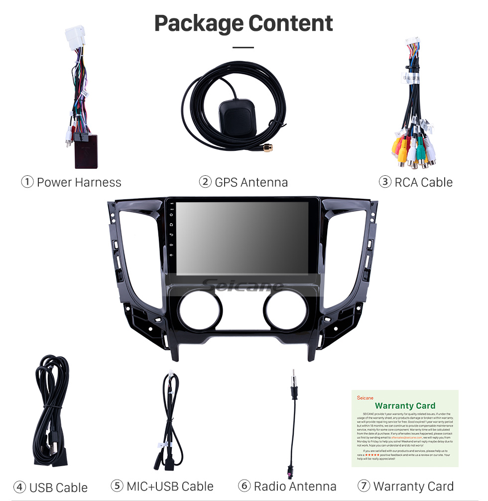 Seicane 9 pulgadas Android 9.0 2015 Mitsubishi TRITON Manual A / C 1024 * 600 Radio con pantalla táctil con GPS Navi USB FM Bluetooth WIFI compatible RDS Carplay 4G Reproductor de DVD Seicane 9 pulgadas Android 9.0 2015 Mitsubishi TRITON Manual A / C 1024 * 600 Radio con pantalla táctil con GPS Navi USB FM Bluetooth WIFI compatible RDS Carplay 4G Reproductor de DVD
