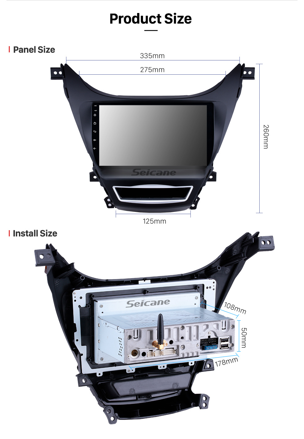 Seicane 9 inch Android 9.0 Radio GPS Car Navigation System for 2012 2013 Hyundai Elantra with Quad-core CPU Bluetooth Music 4G WiFi Mirror Link OBD2 Rearview Camera Steering Wheel Control AUX DVR 16G Flash Seicane 9 inch Android 9.0 Radio GPS Car Navigation System for 2012 2013 Hyundai Elantra with Quad-core CPU Bluetooth Music 4G WiFi Mirror Link OBD2 Rearview Camera Steering Wheel Control AUX DVR 16G Flash