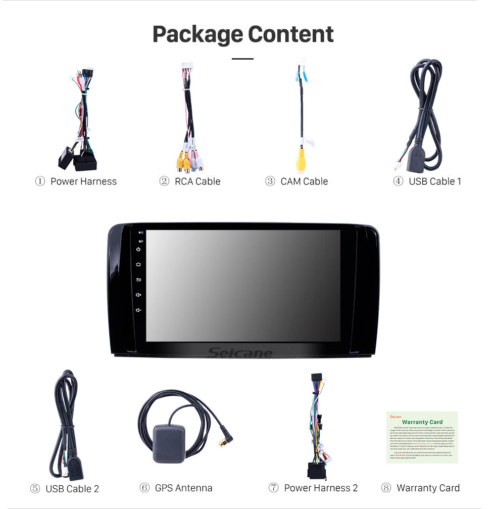 Seicane OEM Android 8.1 Radio GPS navigation system for 2006-2013 Mercedes Benz R Class W251 R280 R300 R320 R350 R63 with Bluetooth HD 1024*600 touch screen support OBD2 DVR Rearview camera TV 3G WIFI Seicane OEM Android 8.1 Radio GPS navigation system for 2006-2013 Mercedes Benz R Class W251 R280 R300 R320 R350 R63 with Bluetooth HD 1024*600 touch screen support OBD2 DVR Rearview camera TV 3G WIFI