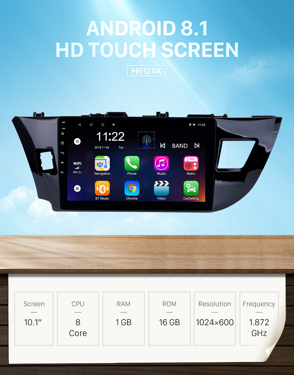 Seicane 10.1 Polegada Android 8.1 Ecrã Táctil rádio Bluetooth sistema de Navegação GPS Para 2013 2014 2015 Toyota LEVIN Suporte TPMS DVR OBD II USB SD 3G Wi-fi Câmera traseira controle de volante HD 1080 P Vídeo AUX Seicane 10.1 Polegada Android 8.1 Ecrã Táctil rádio Bluetooth sistema de Navegação GPS Para 2013 2014 2015 Toyota LEVIN Suporte TPMS DVR OBD II USB SD 3G Wi-fi Câmera traseira controle de volante HD 1080 P Vídeo AUX