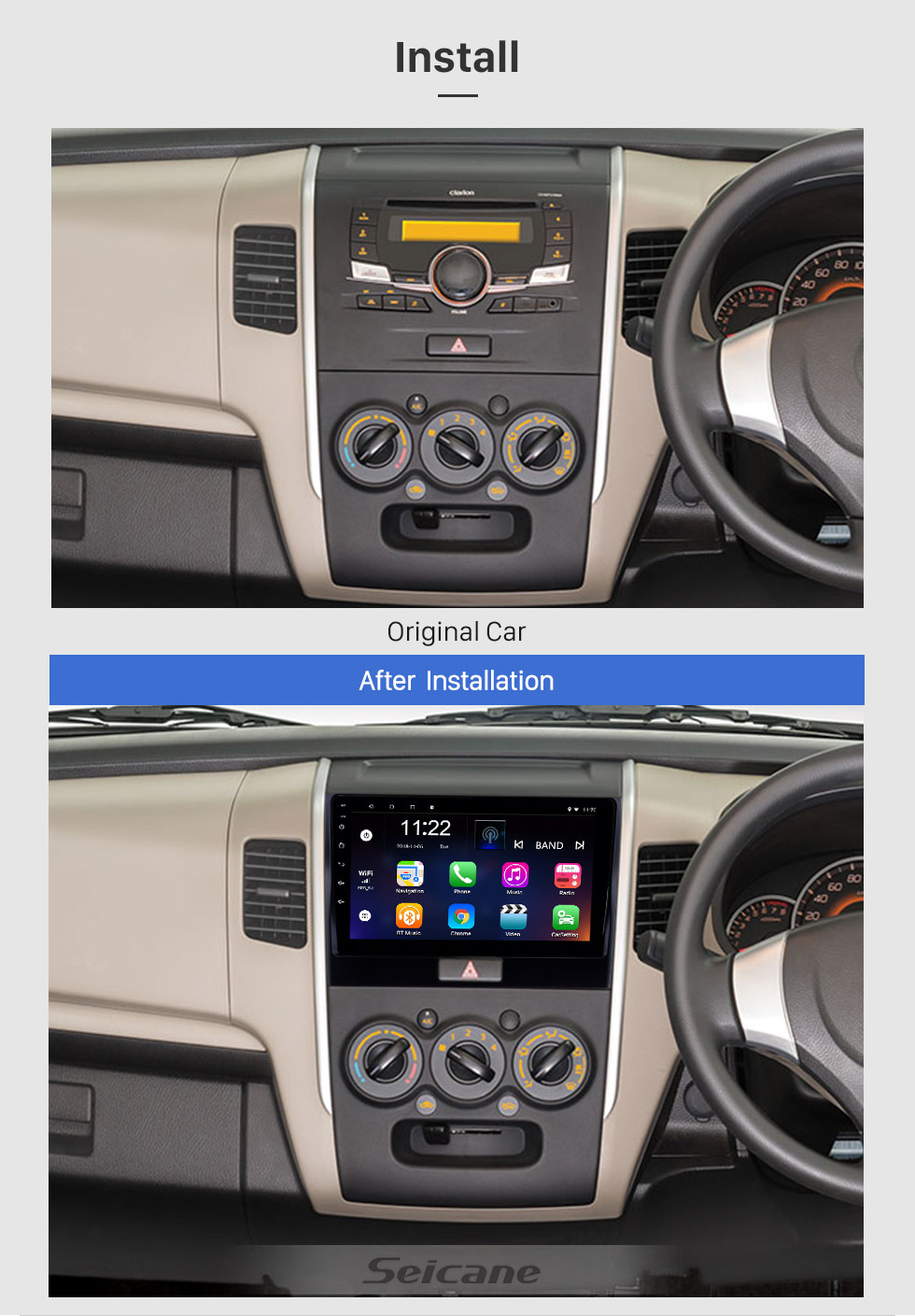 Seicane 9 polegada Touchscreen Android 8.1 2010-2018 SUZUKI WAGONR Rádio de Navegação GPS com USB WIFI suporte a Bluetooth TPMS DVR SWC Carplay 1080 P Vídeo DAB + Seicane 9 polegada Touchscreen Android 8.1 2010-2018 SUZUKI WAGONR Rádio de Navegação GPS com USB WIFI suporte a Bluetooth TPMS DVR SWC Carplay 1080 P Vídeo DAB +