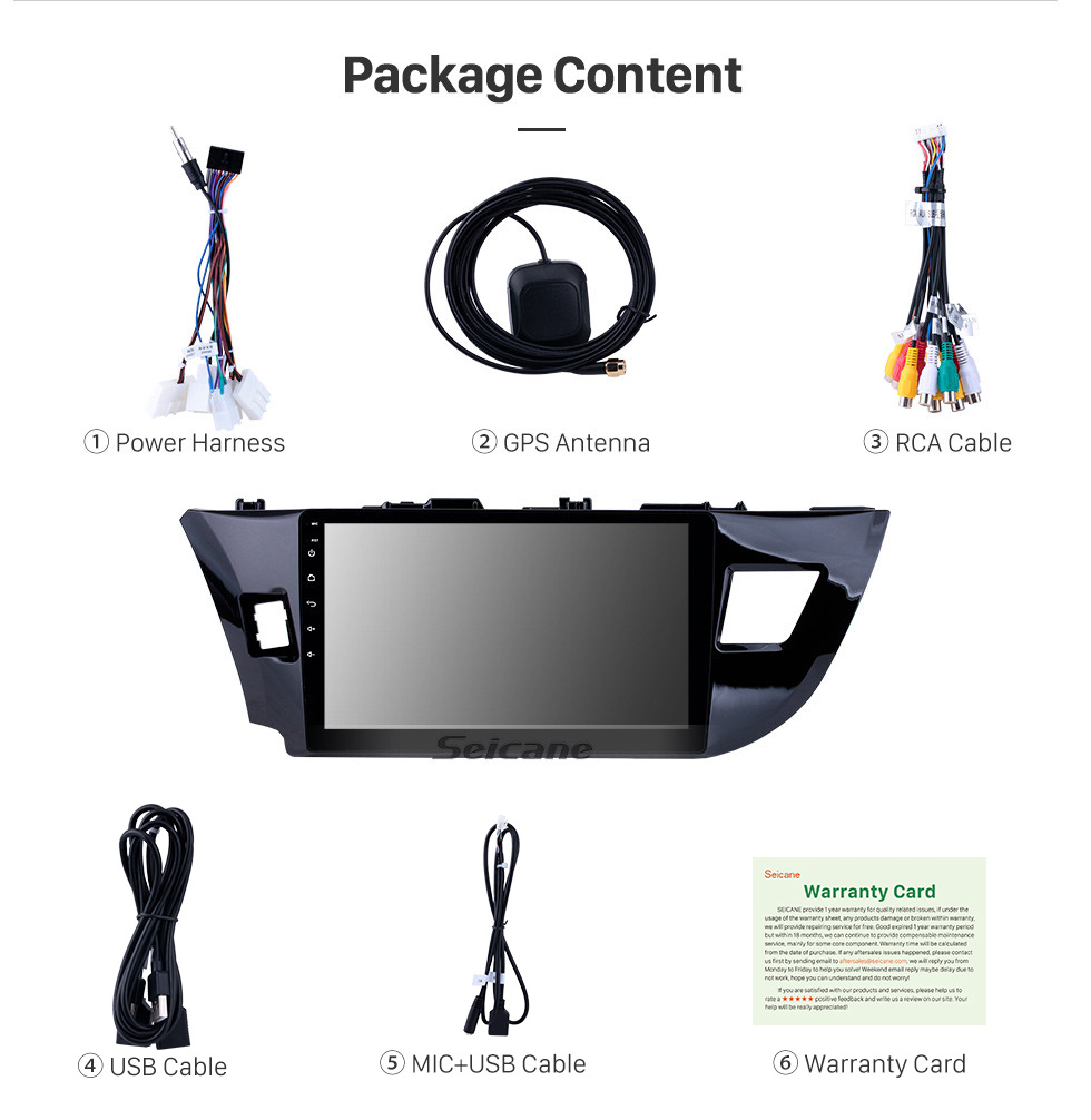 Seicane OEM 10.1 polegada Android 9.0 HD Touchscreen Rádio Bluetooth para 2014 Toyota Levin com Navegação GPS USB FM auto estéreo Wifi apoio AUX DVR TPMS Backup Câmera OBD2 SWC Seicane OEM 10.1 polegada Android 9.0 HD Touchscreen Rádio Bluetooth para 2014 Toyota Levin com Navegação GPS USB FM auto estéreo Wifi apoio AUX DVR TPMS Backup Câmera OBD2 SWC