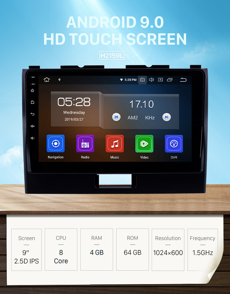 Seicane 2010-2018 Suzuki WAGONR 9 Zoll Android 9.0 Auto Stereo GPS-Navigationssystem Radio mit HD-Touchscreen Bluetooth WIFI USB Unterstützung DAB + OBDII SWC Seicane 2010-2018 Suzuki WAGONR 9 Zoll Android 9.0 Auto Stereo GPS-Navigationssystem Radio mit HD-Touchscreen Bluetooth WIFI USB Unterstützung DAB + OBDII SWC