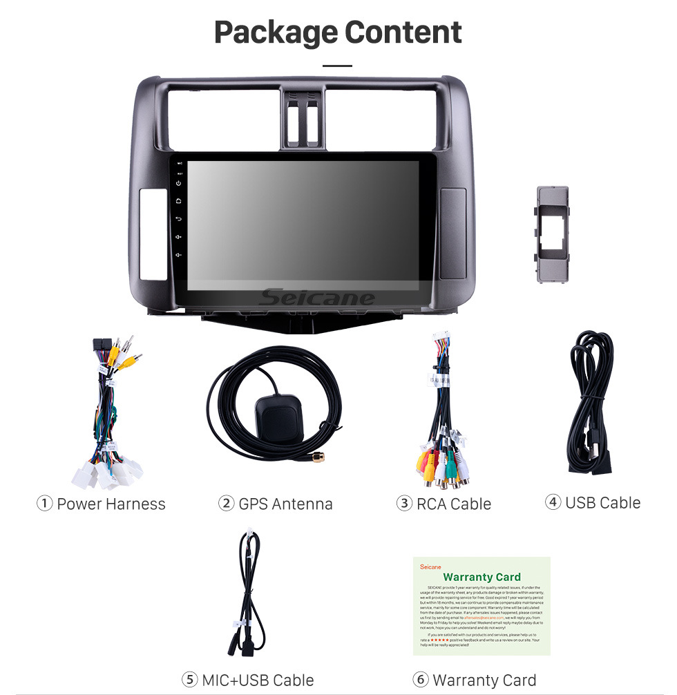 Seicane OEM 9 inch Android 9.0 HD Touchscreen Bluetooth Radio for 2010-2013 Toyota Prado 150 with GPS Navigation USB FM auto stereo Wifi AUX support DVR TPMS Backup Camera OBD2 SWC Seicane OEM 9 inch Android 9.0 HD Touchscreen Bluetooth Radio for 2010-2013 Toyota Prado 150 with GPS Navigation USB FM auto stereo Wifi AUX support DVR TPMS Backup Camera OBD2 SWC