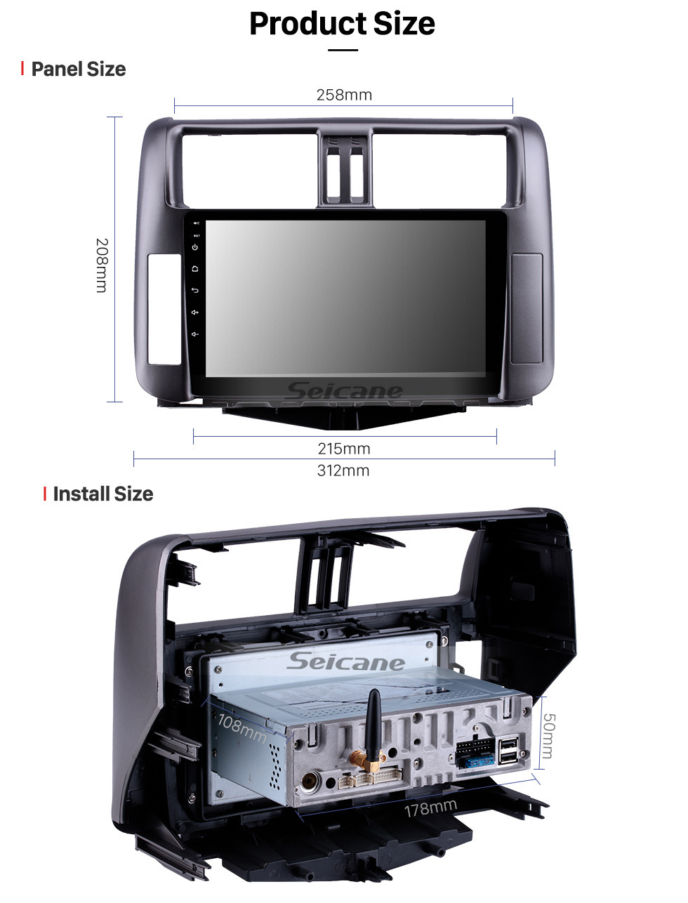 Seicane OEM 9 inch Android 9.0 HD Touchscreen Bluetooth Radio for 2010-2013 Toyota Prado 150 with GPS Navigation USB FM auto stereo Wifi AUX support DVR TPMS Backup Camera OBD2 SWC Seicane OEM 9 inch Android 9.0 HD Touchscreen Bluetooth Radio for 2010-2013 Toyota Prado 150 with GPS Navigation USB FM auto stereo Wifi AUX support DVR TPMS Backup Camera OBD2 SWC