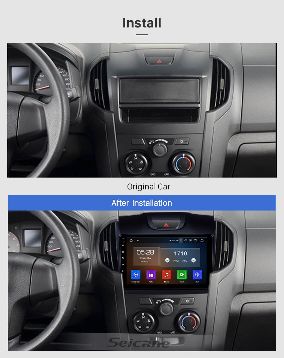Seicane OEM 9 pulgadas Android 9.0 Radio para 2015 2016 2017 2018 ISUZU D-Max Bluetooth Wifi Pantalla táctil GPS de navegación Carplay soporte USB 4G SWC RDS OBD2 Seicane OEM 9 pulgadas Android 9.0 Radio para 2015 2016 2017 2018 ISUZU D-Max Bluetooth Wifi Pantalla táctil GPS de navegación Carplay soporte USB 4G SWC RDS OBD2