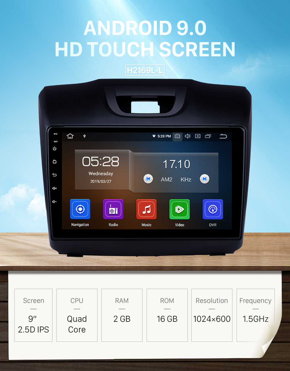 Seicane OEM 9 pulgadas Android 9.0 Radio para 2015 2016 2017 2018 ISUZU D-Max Bluetooth Wifi Pantalla táctil GPS de navegación Carplay soporte USB 4G SWC RDS OBD2 Seicane OEM 9 pulgadas Android 9.0 Radio para 2015 2016 2017 2018 ISUZU D-Max Bluetooth Wifi Pantalla táctil GPS de navegación Carplay soporte USB 4G SWC RDS OBD2