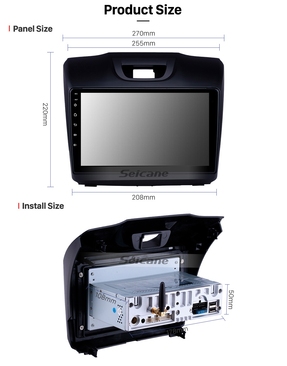 Seicane OEM 9 pulgadas Android 9.0 Radio para 2015 2016 2017 2018 ISUZU D-Max Bluetooth Wifi Pantalla táctil GPS de navegación Carplay soporte USB 4G SWC RDS OBD2 Seicane OEM 9 pulgadas Android 9.0 Radio para 2015 2016 2017 2018 ISUZU D-Max Bluetooth Wifi Pantalla táctil GPS de navegación Carplay soporte USB 4G SWC RDS OBD2