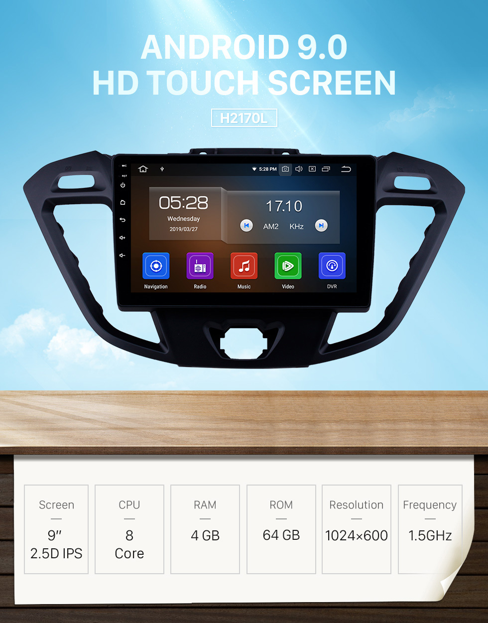 Seicane 9 inch Android 9.0 Radio for 2017 Ford JMC Tourneo Low Version with GPS Navi HD Touchscreen Bluetooth Carplay Audio support SWC DVD Playe 4G WIFI TPMS OBD Seicane 9 inch Android 9.0 Radio for 2017 Ford JMC Tourneo Low Version with GPS Navi HD Touchscreen Bluetooth Carplay Audio support SWC DVD Playe 4G WIFI TPMS OBD