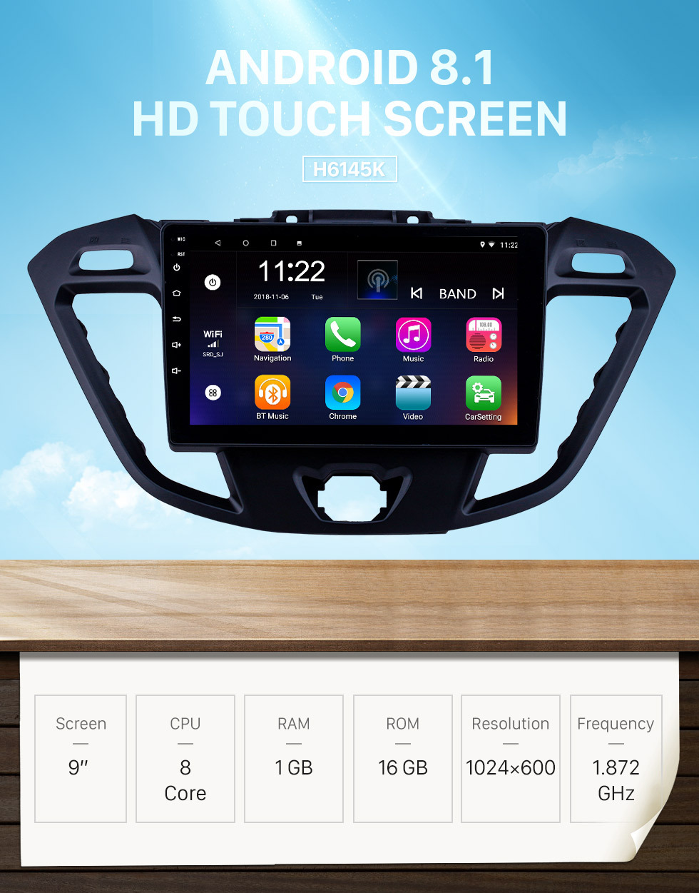 Seicane 9 inch Android 8.1 2017-2019 Ford JMC Tourneo Low Version GPS Navigation Radio with Bluetooth USB WIFI support TPMS DVR SWC Carplay 1080P Video Seicane 9 inch Android 8.1 2017-2019 Ford JMC Tourneo Low Version GPS Navigation Radio with Bluetooth USB WIFI support TPMS DVR SWC Carplay 1080P Video
