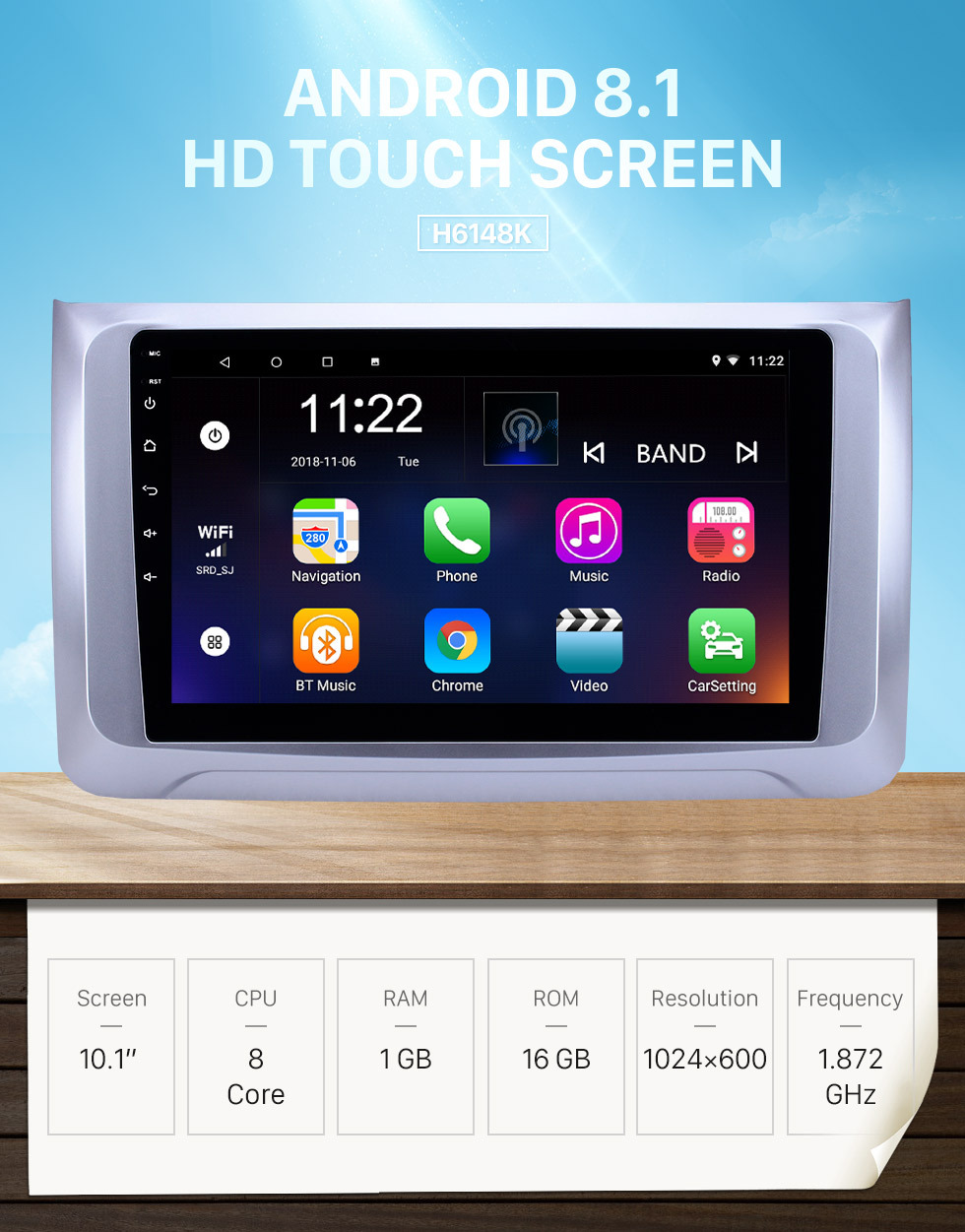 Seicane 10.1 pulgadas Android 8.1 2016-2019 Great Wall Haval H6 Radio de navegación GPS con Bluetooth HD Pantalla táctil WIFI Soporte de música TPMS DVR Carplay TV digital Seicane 10.1 pulgadas Android 8.1 2016-2019 Great Wall Haval H6 Radio de navegación GPS con Bluetooth HD Pantalla táctil WIFI Soporte de música TPMS DVR Carplay TV digital