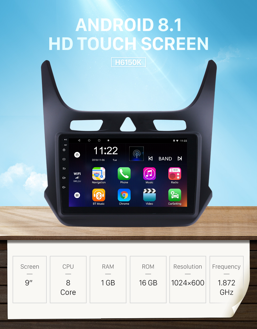 Seicane Android 8.1 Pantalla táctil GPS de 9 pulgadas Radio para 2016 2017 2018 Chevrolet cobalto chevy con USB WIFI Bluetooth compatible Carplay TV digital Seicane Android 8.1 Pantalla táctil GPS de 9 pulgadas Radio para 2016 2017 2018 Chevrolet cobalto chevy con USB WIFI Bluetooth compatible Carplay TV digital