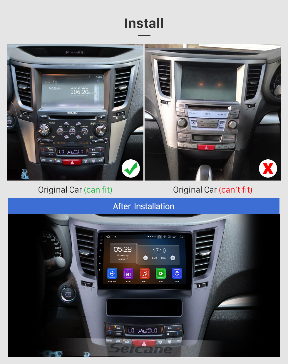 Seicane Todo en uno Android 9.0 9 pulgadas 2010-2014 Subaru Outback LHD Radio con Bluetooth USB FM RDS compatible Mirror Link Reproductor de DVD 1080P Vídeo OBD SWC TPMS Seicane Todo en uno Android 9.0 9 pulgadas 2010-2014 Subaru Outback LHD Radio con Bluetooth USB FM RDS compatible Mirror Link Reproductor de DVD 1080P Vídeo OBD SWC TPMS
