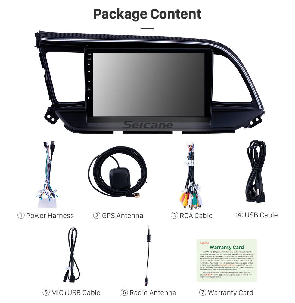 Seicane 2016 Hyundai Elantra LHD Nachrüst Android 9,0 9 zoll GPS-Navigationssystem Radio Bluetooth Multimedia Player Carplay Musik AUX unterstützung Backup kamera 1080 P Seicane 2016 Hyundai Elantra LHD Nachrüst Android 9,0 9 zoll GPS-Navigationssystem Radio Bluetooth Multimedia Player Carplay Musik AUX unterstützung Backup kamera 1080 P