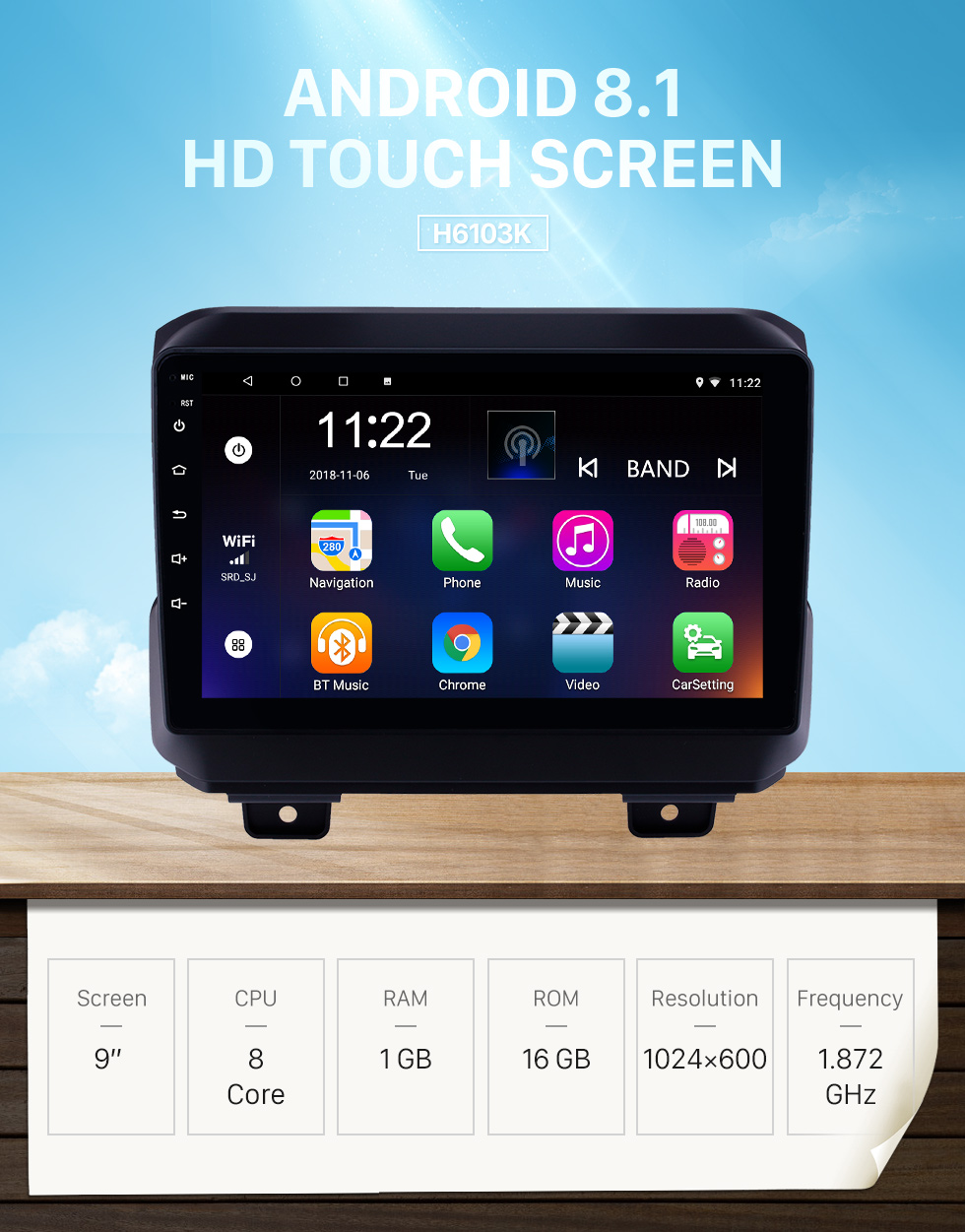 Seicane 9 inch Android 8.1 GPS Navigation Radio for 2018 Jeep Wrangler with Bluetooth WIFI USB AUX HD Touchscreen support Carplay DVR OBD Seicane 9 inch Android 8.1 GPS Navigation Radio for 2018 Jeep Wrangler with Bluetooth WIFI USB AUX HD Touchscreen support Carplay DVR OBD