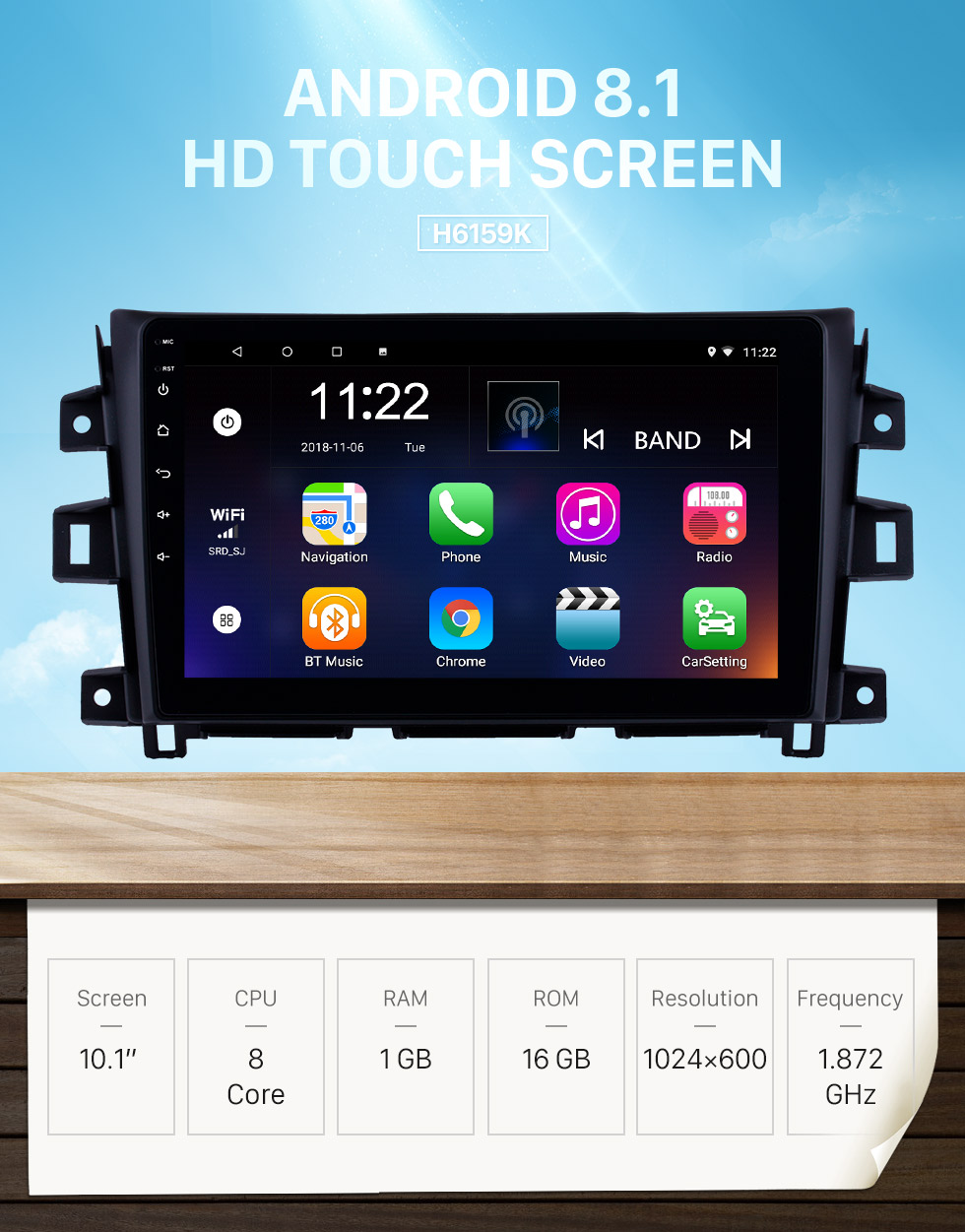 Seicane 2011-2016 Nissan Navara Android 8.1 10.1 inch Radio GPS Navigation Bluetooth Touchscreen Stereo with Music AUX WIFI support DAB+ OBD2 DVR Carplay Seicane 2011-2016 Nissan Navara Android 8.1 10.1 inch Radio GPS Navigation Bluetooth Touchscreen Stereo with Music AUX WIFI support DAB+ OBD2 DVR Carplay